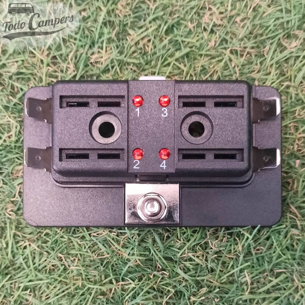 Caja portafusibles para uso de toma lateral