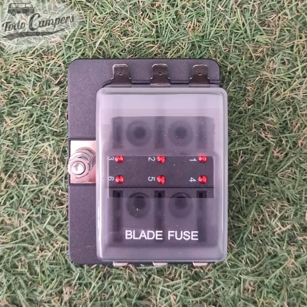 Caja portafusibles Audiobus (positivo común) - 6 fusibles