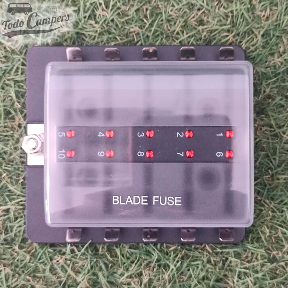 Caja portafusibles Audiobus (positivo común) - 10 fusibles