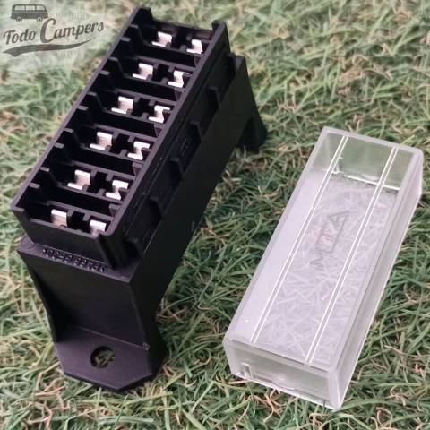 Caja portafusibles Audiobus de 6 fusibles - Toma trasera
