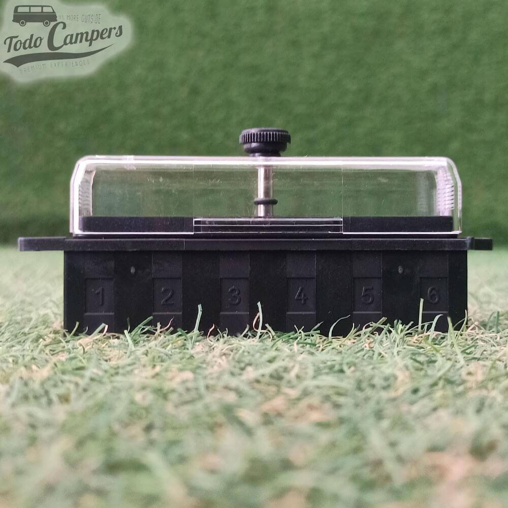 Caja portafusibles de 6 fusibles para instalación trasera (en vertical)