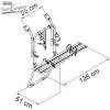 Medidas Suporte bicicletas Fiamma Carry Bike para Trafic, Vivaro, Primastar, NV300 e Talento desde 2002