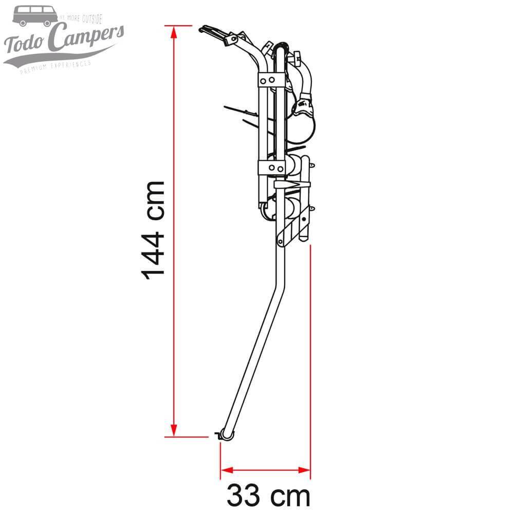 Medidas Portabicicletas Fiamma Carry Bike para Trafic, Vivaro, Primastar, NV300 y Talento desde 2002