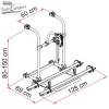 medidas del Fiamma Carry Bike PRO para autocaravanas