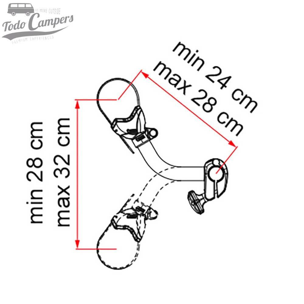 Medidas del Brazo Bike Block Pro S2