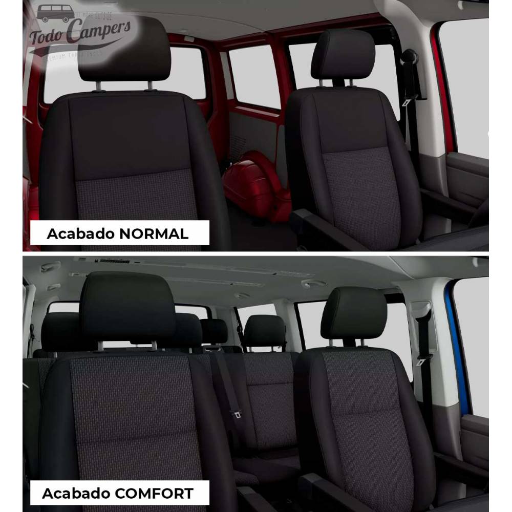 Acabados normal (sin plásticos) y Comfort (con plásticos)