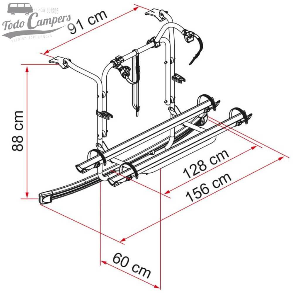 Medidas del Carry Bike Deep Black para Ford Custom
