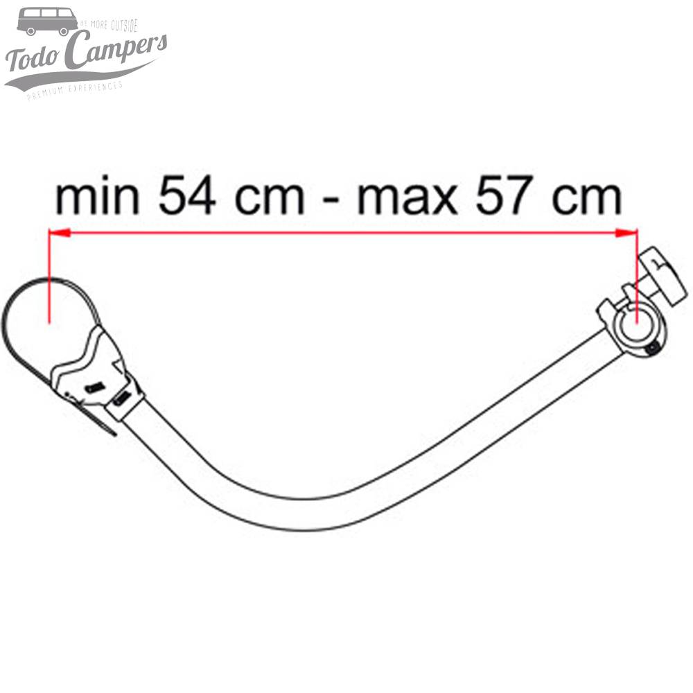 Medidas del brazo block Pro 4. Portabicicletas para furgoneta, autocaravana o caravana