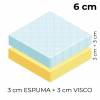 Colchão de espuma HR + Visco (3+3 cm) para VW T5, T6 e T6.1 desde 2003 - CHENILE