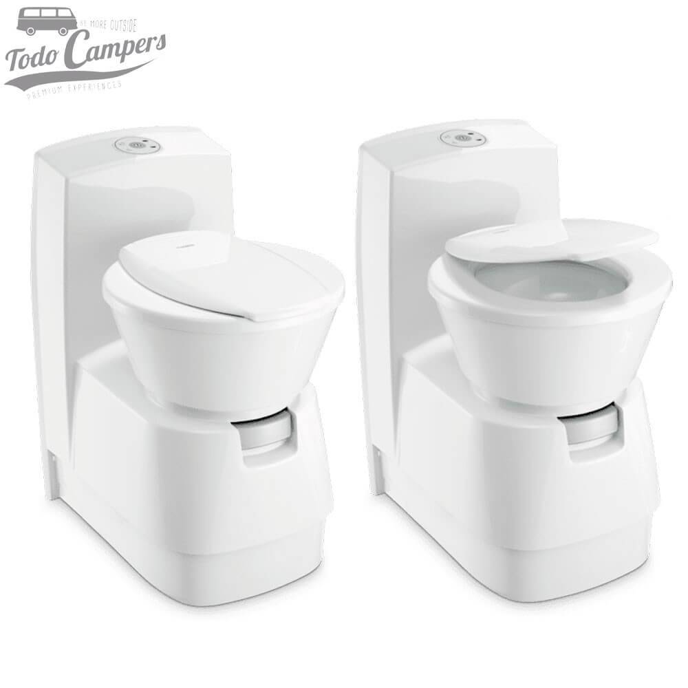 WC fijo de cassette Dometic CTS 4110 con giro de 90 grados