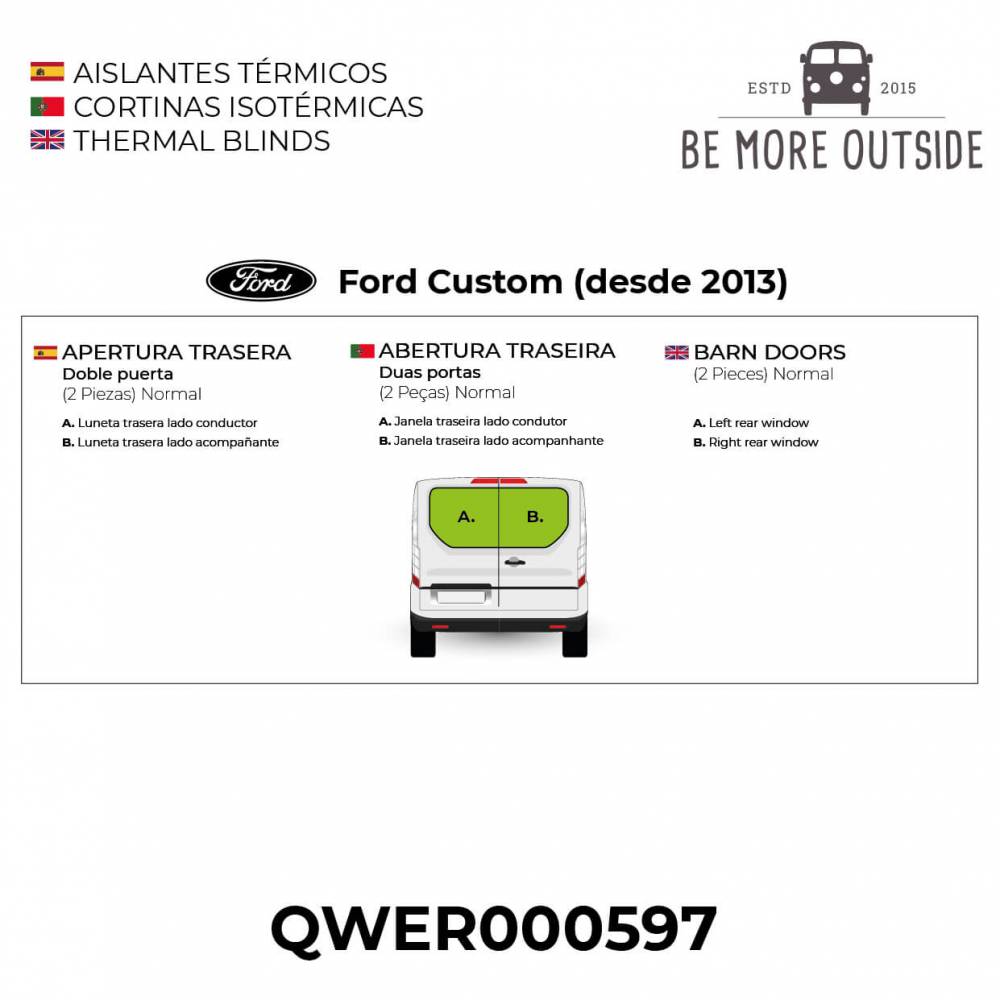 Aislantes térmicos de Ford Custom para Doble puerta trasera