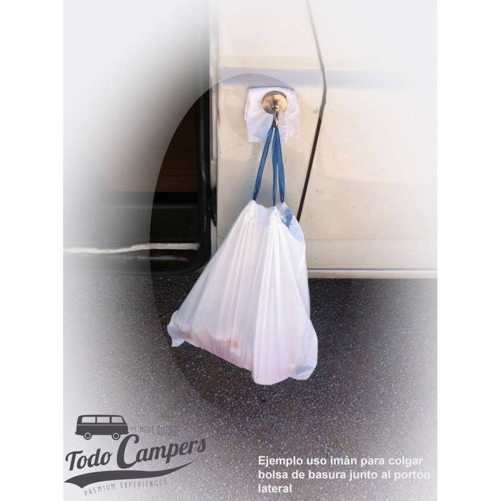 Resultado de imán usado para colgar la bolsa de basura