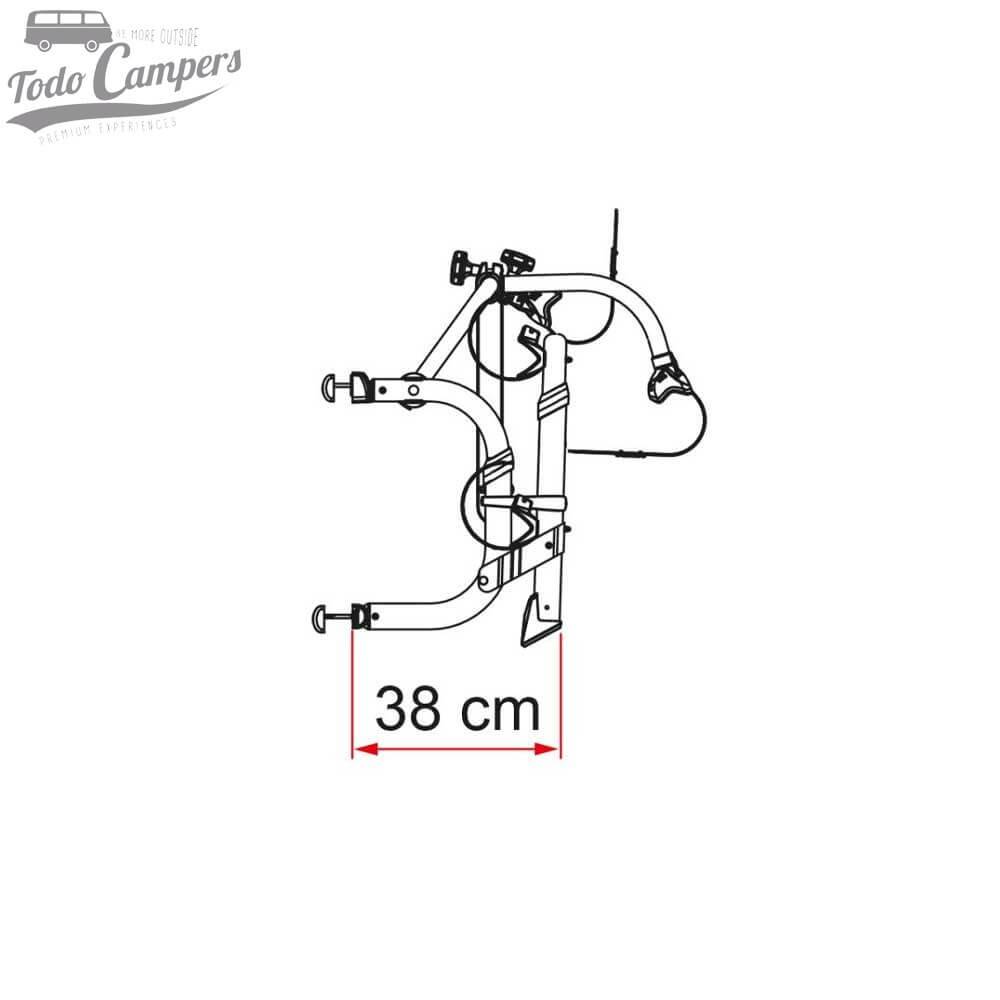 ancho del Portabicicletas Fiamma Carry Bike PRO C para Autocaravanas