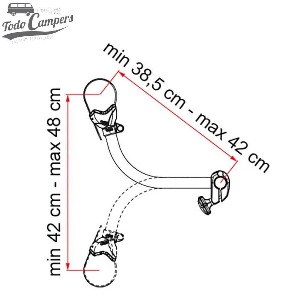 Medidas del Brazo Bike Block Pro S3
