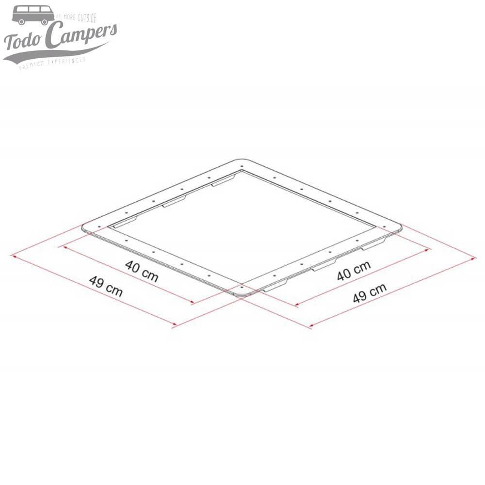 Medidas adaptador para claraboya Fiamma Vent 40