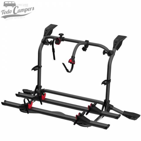 Portabicicletas Fiamma Carry Bike PRO para Volkswagen T6 y T6.1 con Portón Trasero Abatible Deep Black - 2 BICIS / 2 E-Bikes