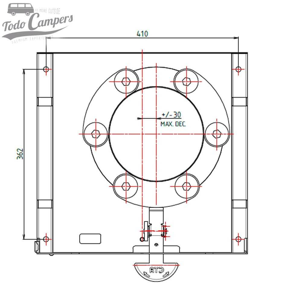 Medidas base giratoria para conductor para Trafic y Vivaro desde 2015 y Talento y NV300 desde 2016 - CTA