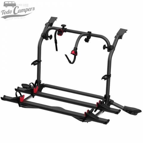 Portabicicletas Fiamma Carry Bike PRO Deep Black para VW T5 con Portón trasero abatible - 2 BICIS / 2 E-Bikes