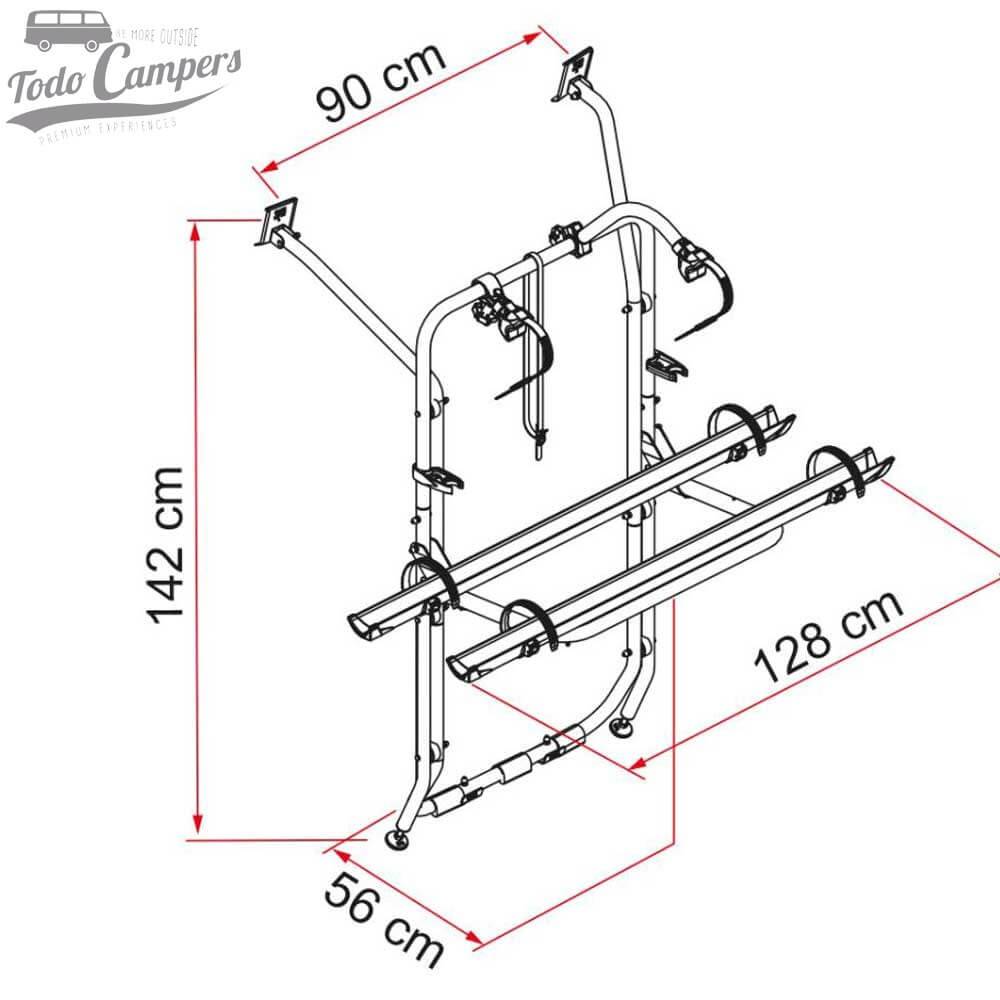 Medidas Portabicicletas Carry Bike VW-T6