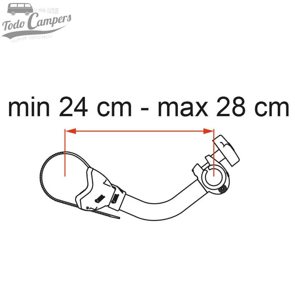 Medidas Portabicicletas con brazo Bike Block Pro 2 de serie