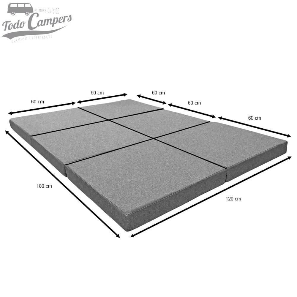 Medidas Colchón de espuma plegable HR (5 cm) universal - CHENILLA