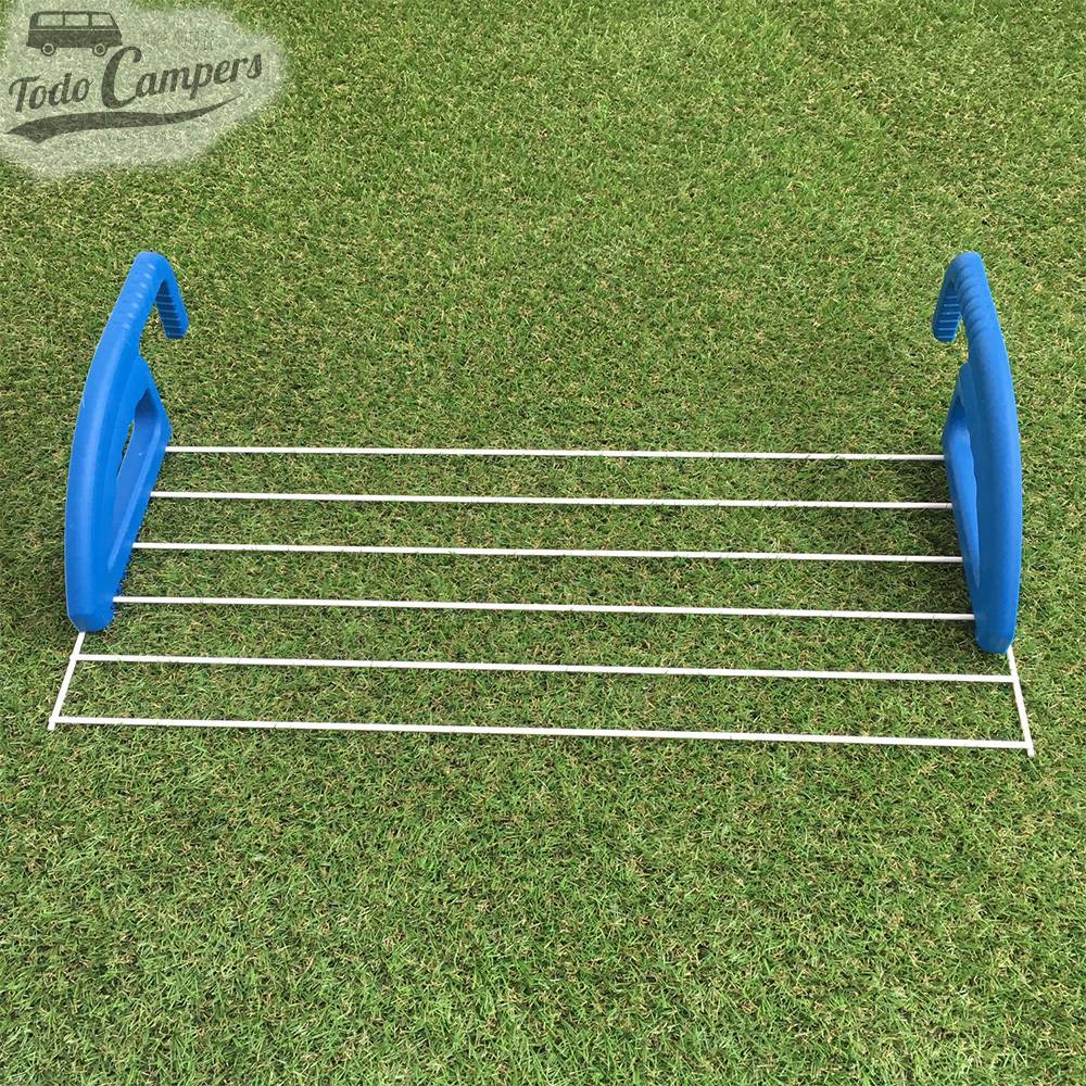 Tendedero universal. Resulta ideal para tender tu colada en tus escapadas camper. Para tu furgoneta, autocaravana o caravana