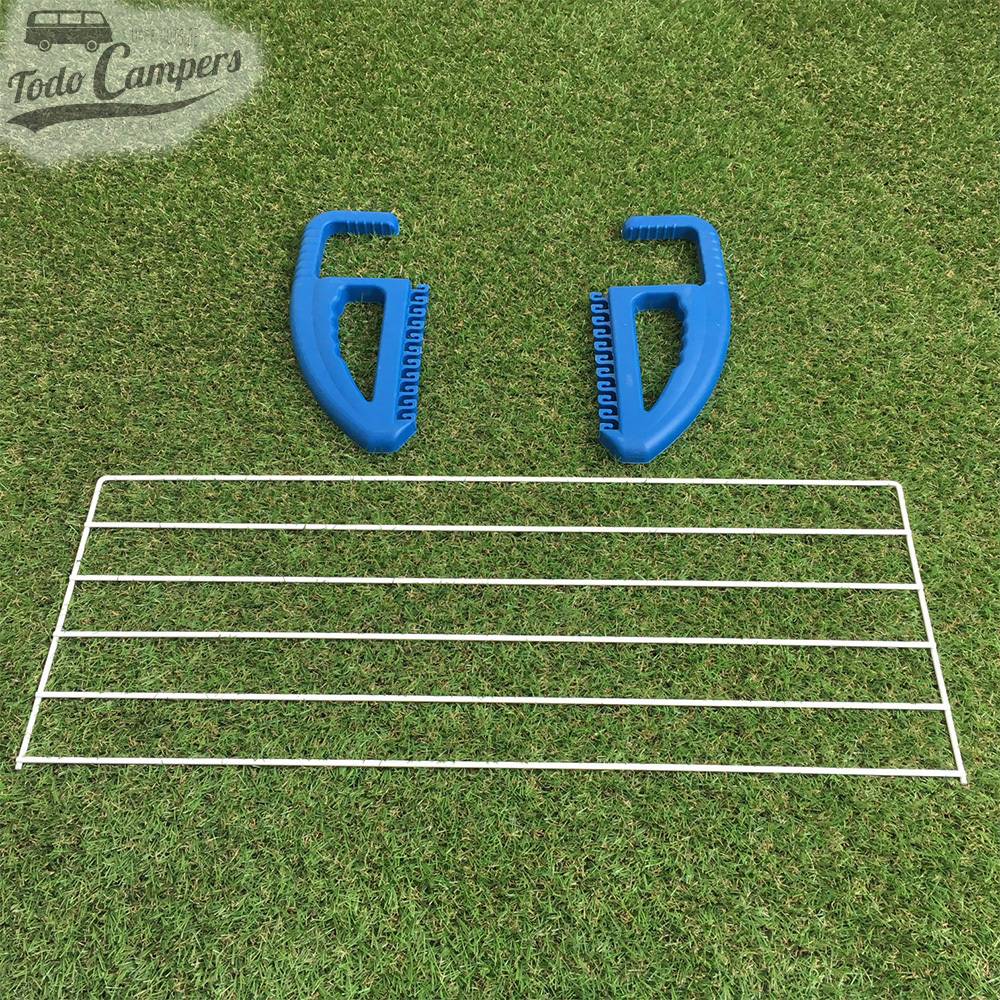 Estendal universal. Ideal para estender a roupa nas suas escapadas de campismo. Para a sua carrinha, autocaravana ou caravana