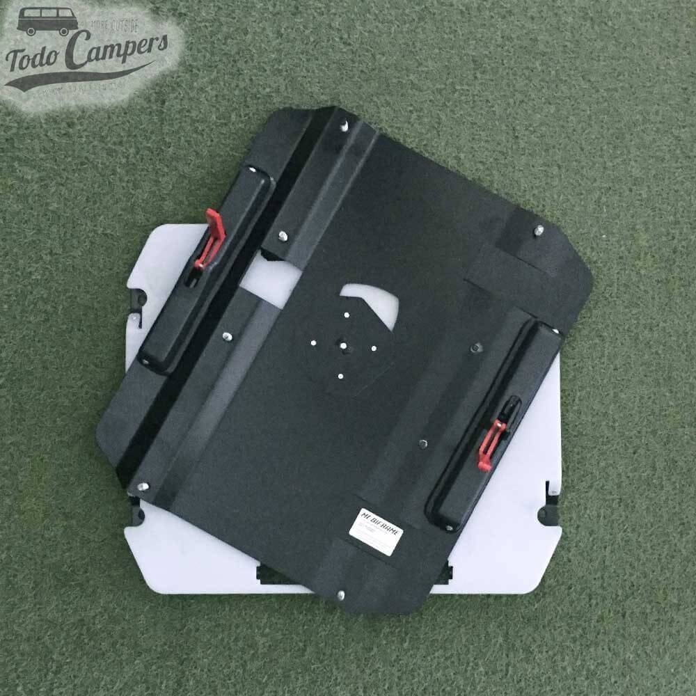 Base giratoria doble acompañante para Volkswagen T5, T6 y T6.1 desde 2003 marca Mobiframe