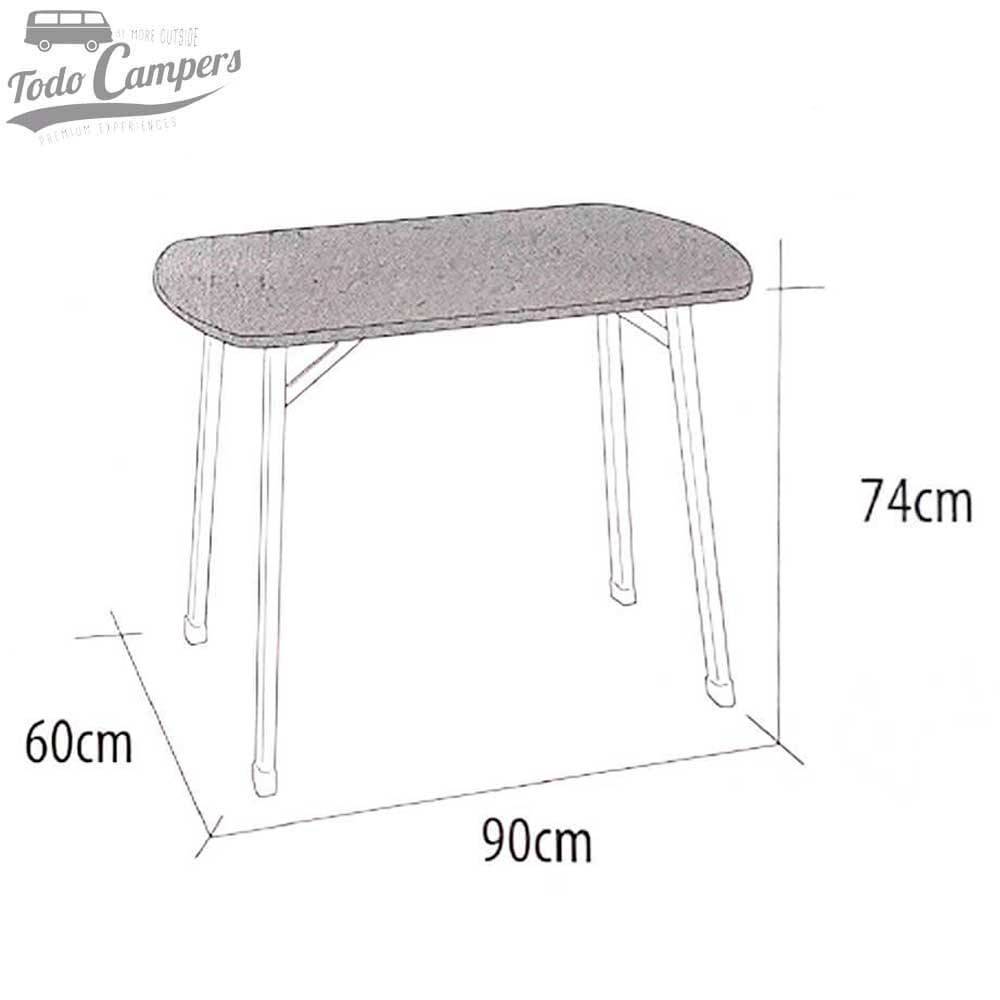 Medidas mesa camping