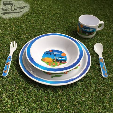 Vajilla melamina infantil we love camping 1 pax (4 ud)