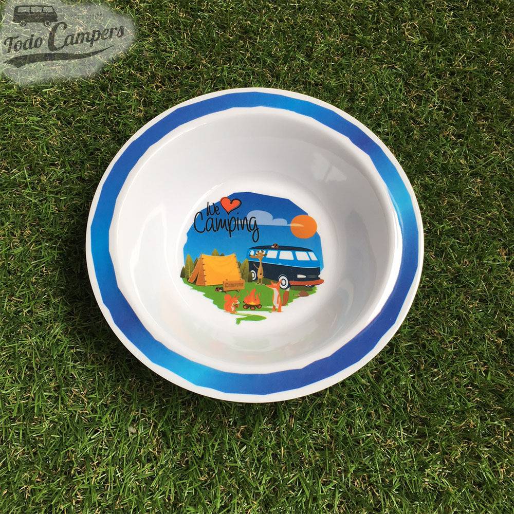 plato hondo de melamina we love camping