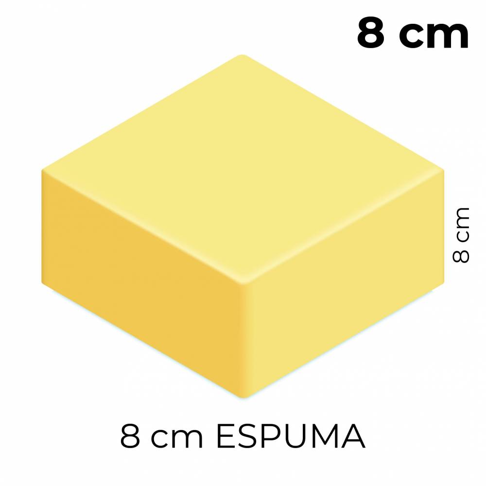 Colchón de espuma HR (8 cm) firmeza Alta (25 Kg/m3)