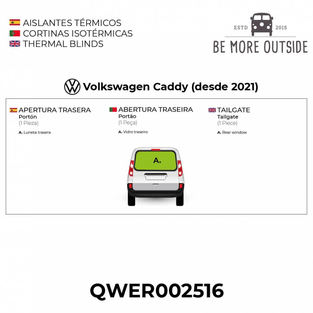 Aislantes térmicos de portón trasero para Volkswagen Caddy desde 2021
