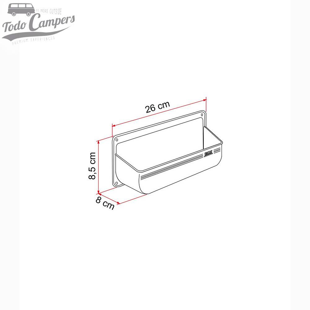 Medidas de Repisa Portaobjetos Fiamma Pocket M