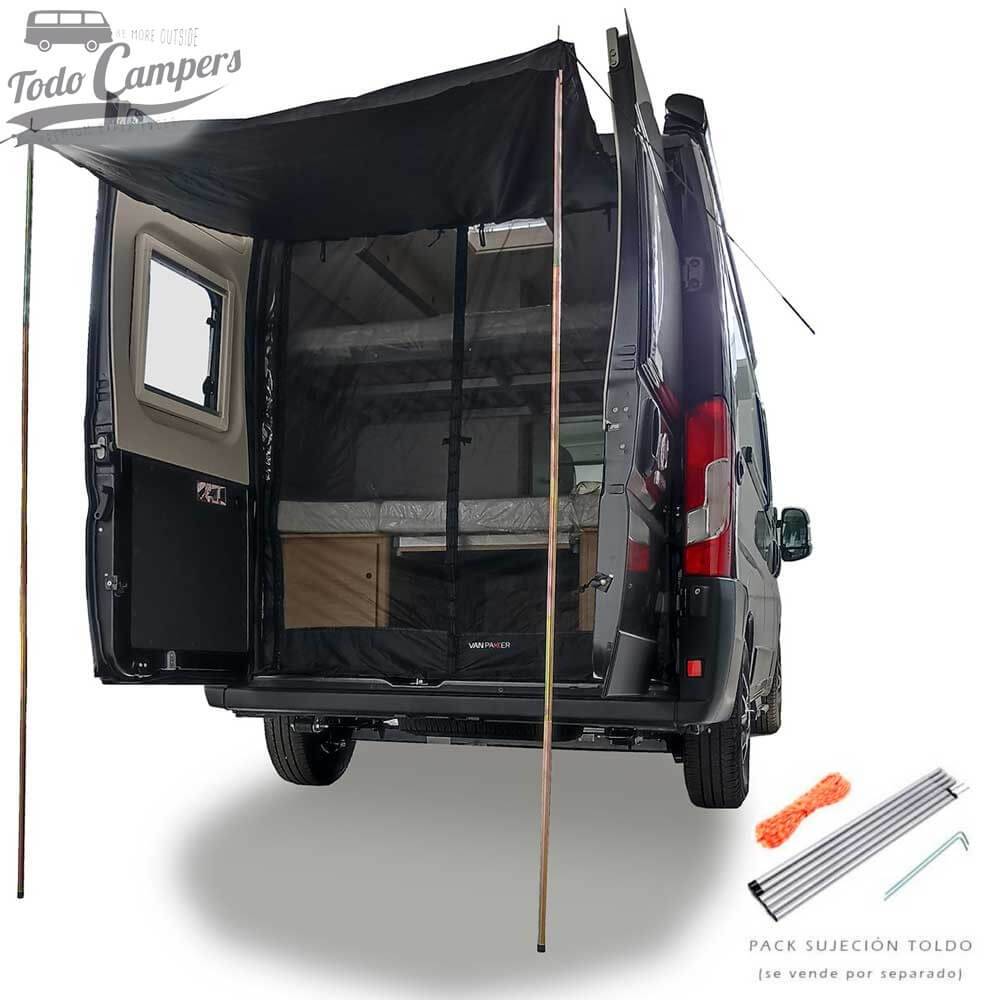 Adaptando el marco de la mosquitera Vancabin C3 para incorporar toldo en la furgoneta Ducato