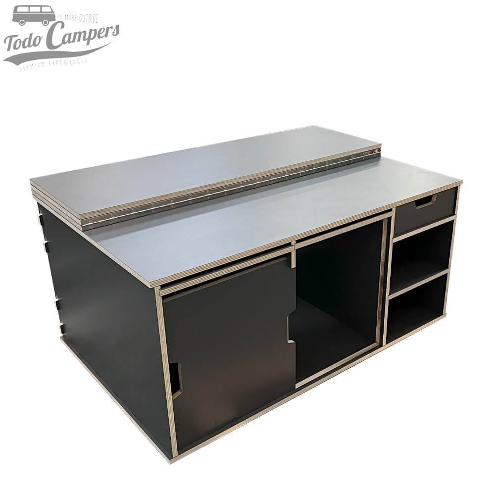 Móvel de campismo autoinstalável para Berlingo, Partner, Rifter, Combo, ProAce City e Doblò - Modelo longo