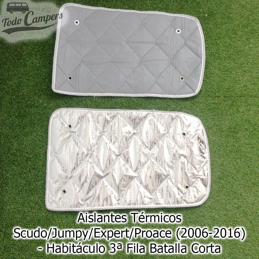 habitáculo 3º fila modelo curto cortina térmica carrinha scudo jumpy expert proace de 2006 a 2016