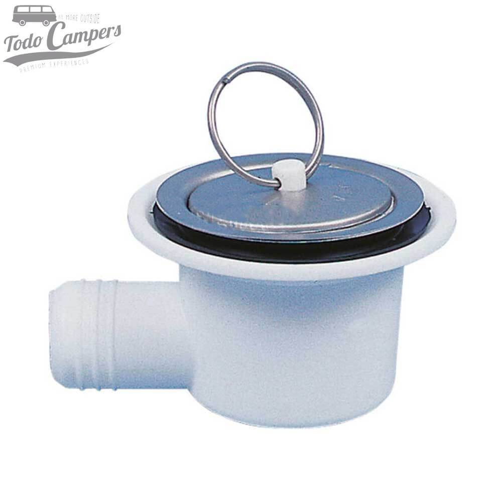 desagüe en codo metálico 64310 con salida de 19mm