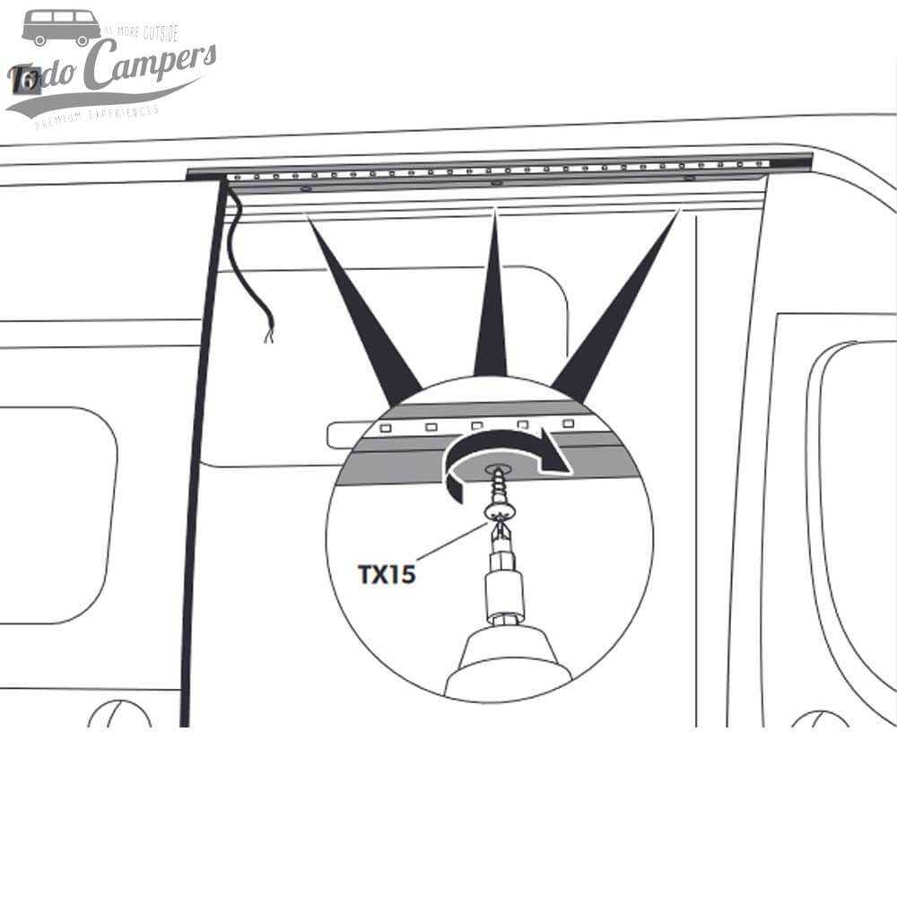 Instalación Vierteaguas iluminado RT100 - 4