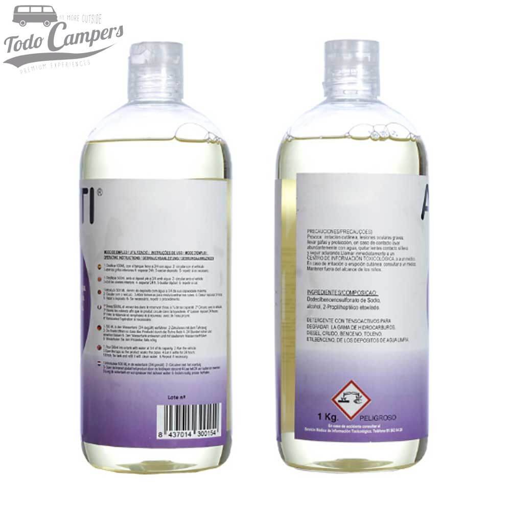 Formulado com detergentes biológicos com microorganismos que degradam uma ampla gama de hidrocarbonetos.