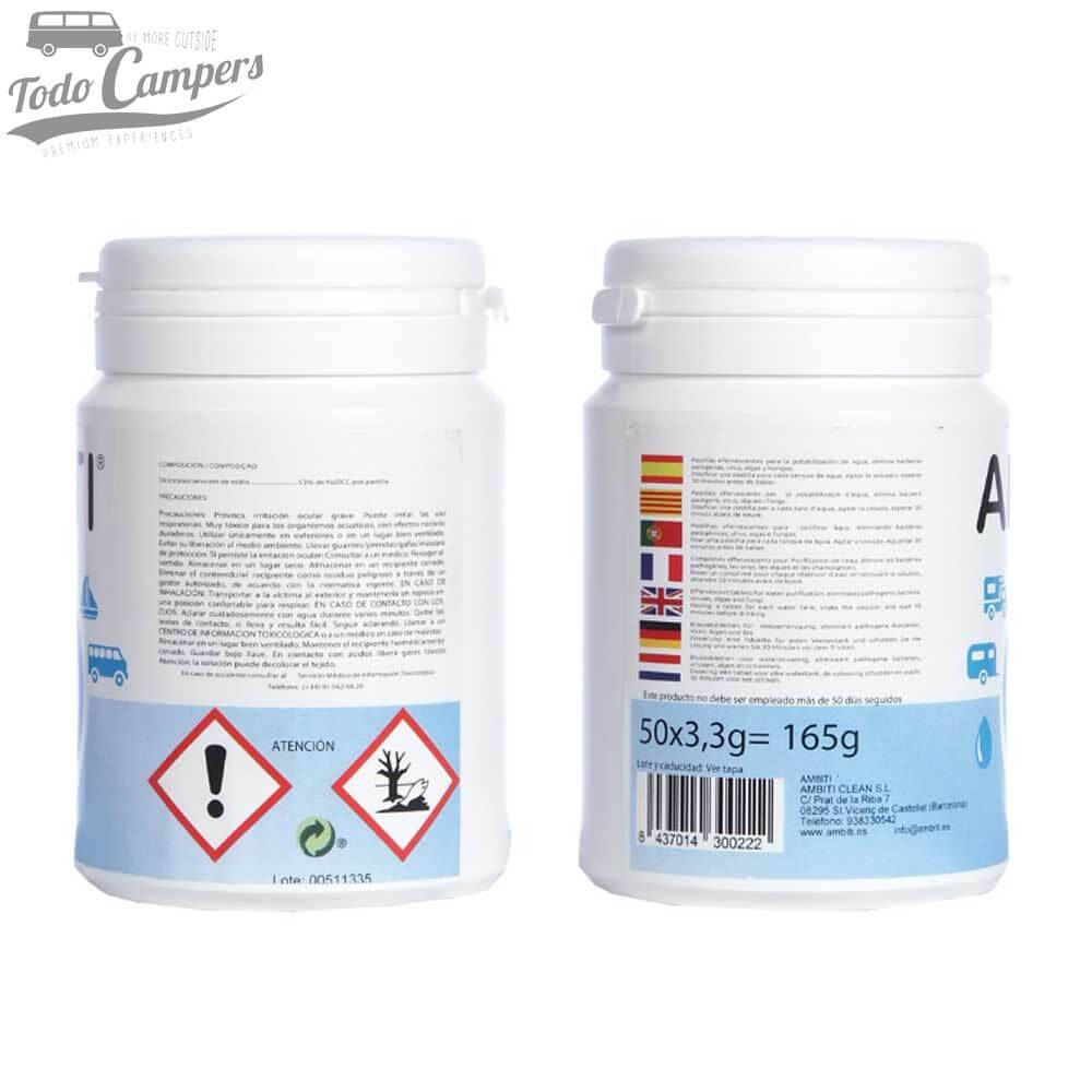 50 pastilhas efervescentes de 3,3 gr..