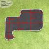 Plano de medidas de alfombrilla para furgonetas Ford Transit 86-99  Cabina
