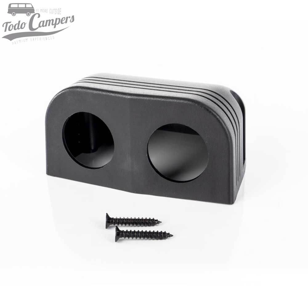 Soporte en superficie doble con tornillos