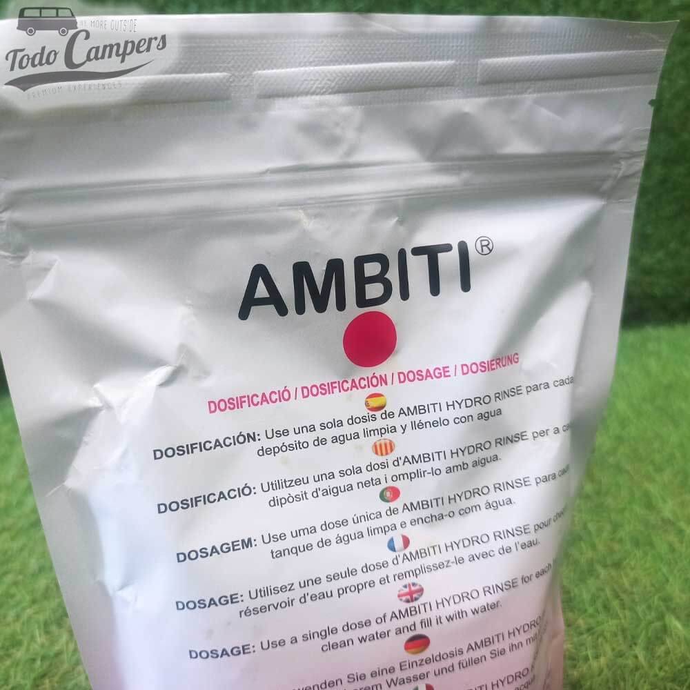 Bolsa de 15 monodosis de aditivo rosa para el depósito de aguas limpias (cisterna) de los inodoros químicos