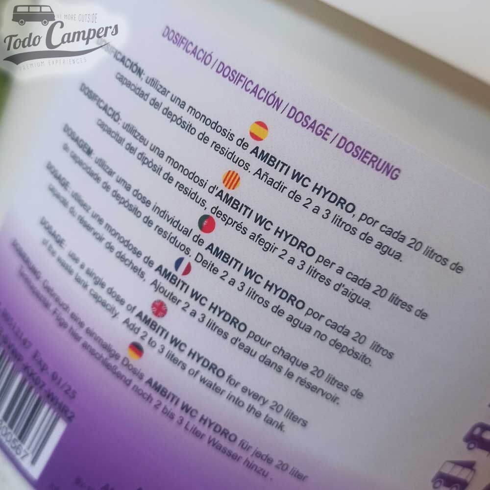 Dosificación del Ambiti Hydro Natur-Pino 100