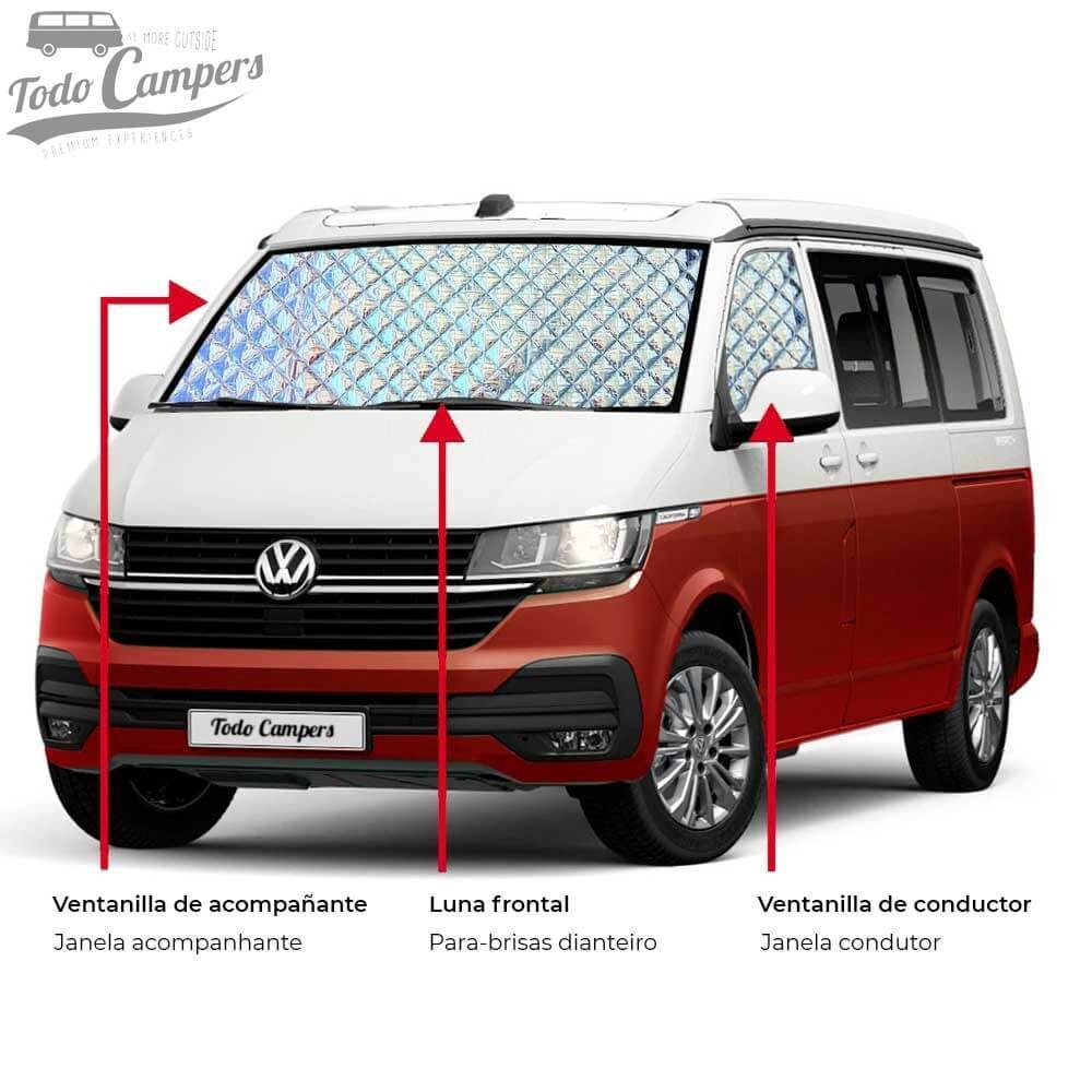 Conjunto composto por 3 peças: Para-brisas dianteiro e janelas condutor e acompanhante