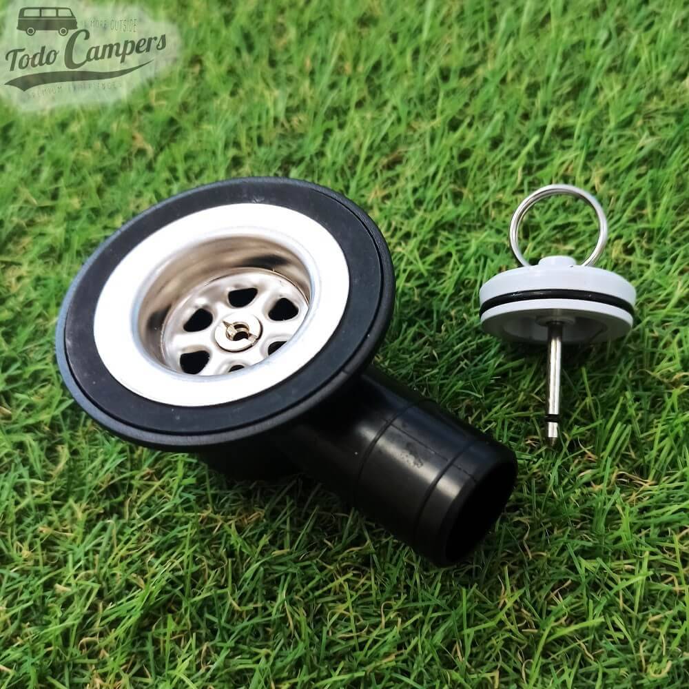 vista superior del Desagüe en codo de 25mm