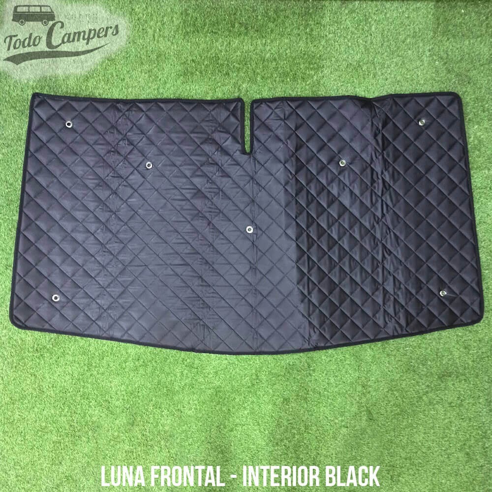 lado negro interior de la luna frontal del aislante térmico BLACK EDITION para Volkswagen T5, T6 y T6.1