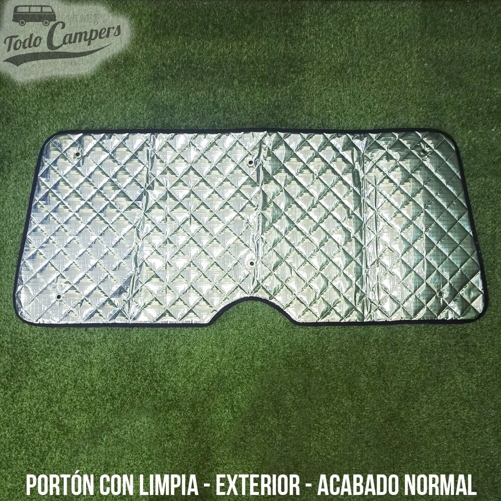 Cortina isotérmica portão traseiro com limpa-parabrisas acabamento normal face exterior VW T5 e T6