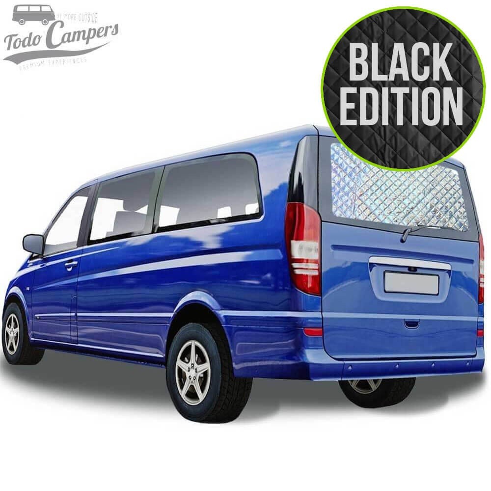 Aislantes térmicos BLACK EDITION para portón y doble puerta de Mercedes Vito y Viano 2004-2014